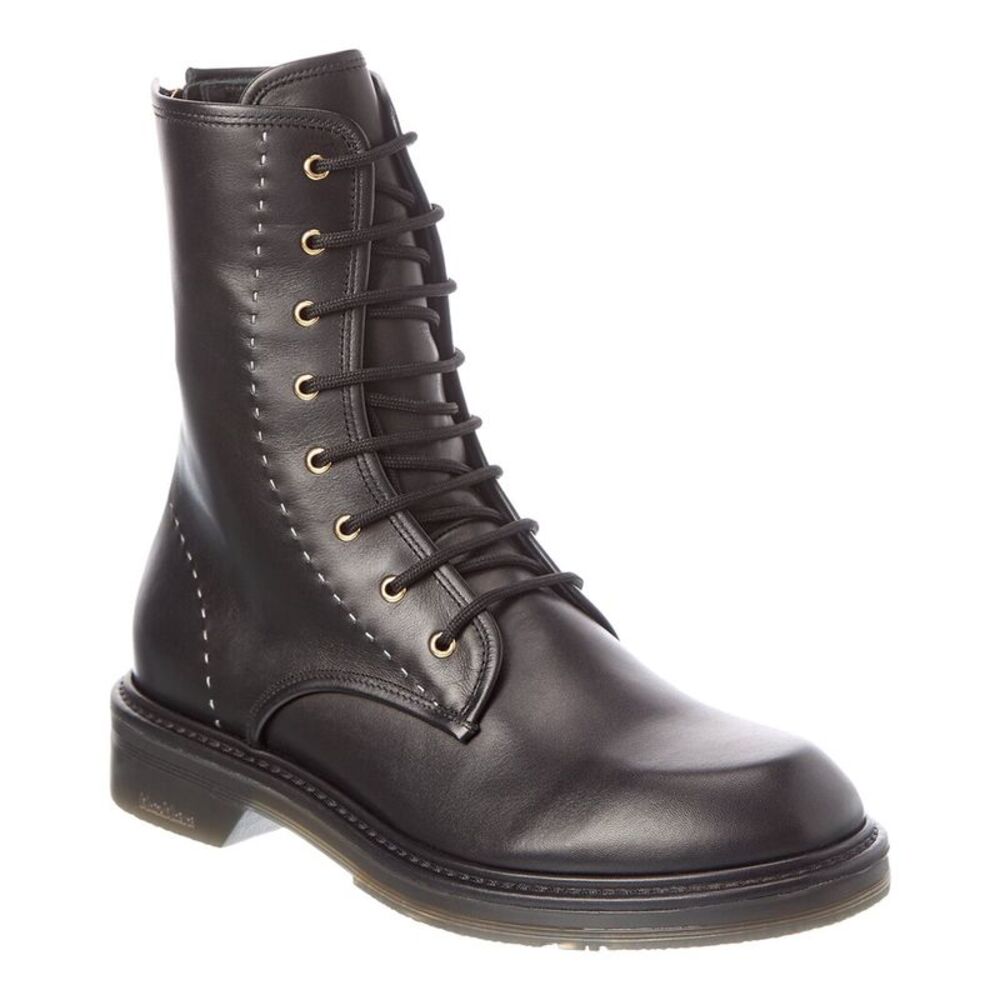 Max Mara Leather Boot, Black